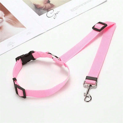 1pc Multifunctional Pet Car Seat Belt And Safety Harness, Safe Travel, Adjustable Dog Seat Belt Collar Pet Accessories