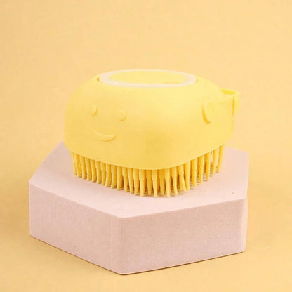 1pc Pet Bath Brush With Built-In Soap Reservoir, Suitable For Cats And Dogs